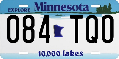 MN license plate 084TQO