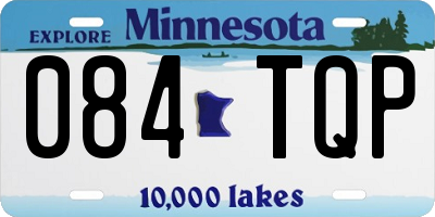 MN license plate 084TQP