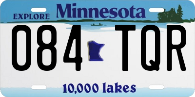 MN license plate 084TQR