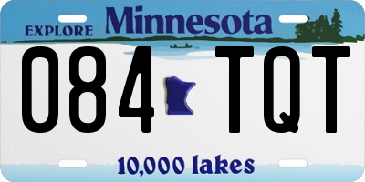 MN license plate 084TQT
