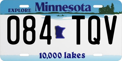 MN license plate 084TQV