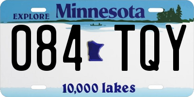 MN license plate 084TQY