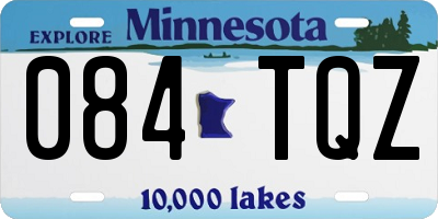 MN license plate 084TQZ