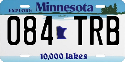 MN license plate 084TRB