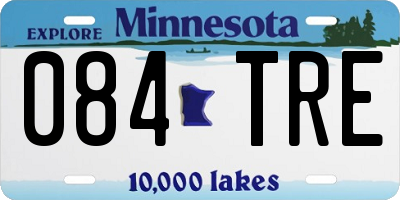 MN license plate 084TRE