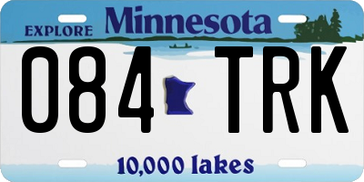 MN license plate 084TRK