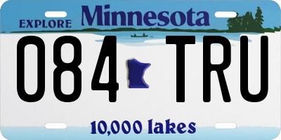 MN license plate 084TRU