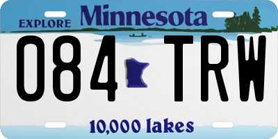 MN license plate 084TRW