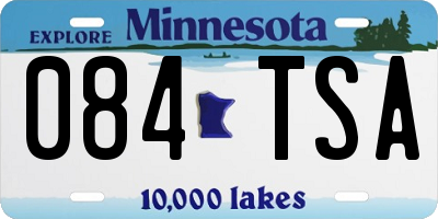 MN license plate 084TSA