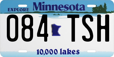 MN license plate 084TSH