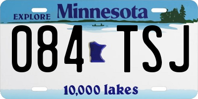 MN license plate 084TSJ