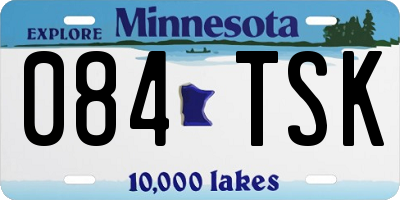 MN license plate 084TSK