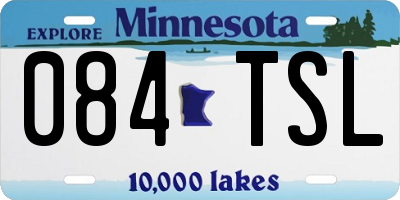 MN license plate 084TSL