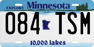 MN license plate 084TSM