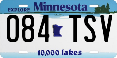 MN license plate 084TSV