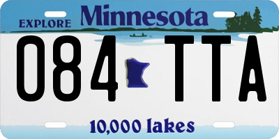 MN license plate 084TTA