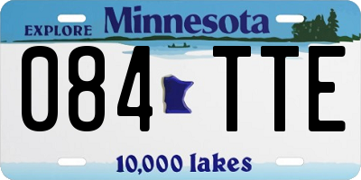 MN license plate 084TTE