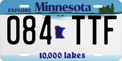 MN license plate 084TTF