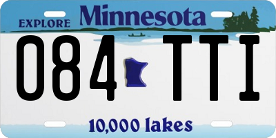 MN license plate 084TTI