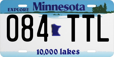MN license plate 084TTL