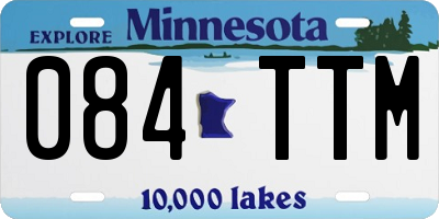 MN license plate 084TTM