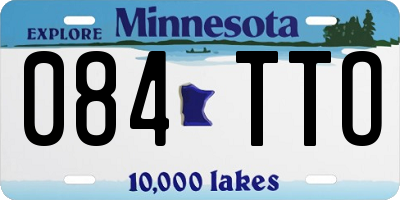 MN license plate 084TTO
