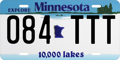 MN license plate 084TTT