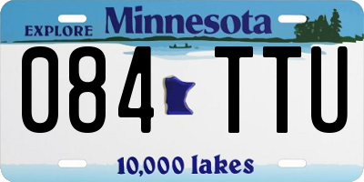 MN license plate 084TTU