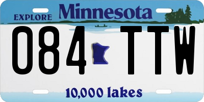 MN license plate 084TTW