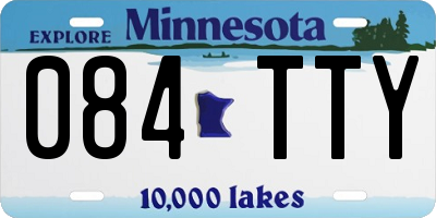 MN license plate 084TTY