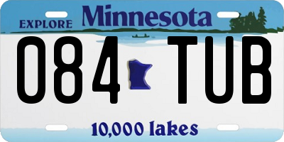 MN license plate 084TUB