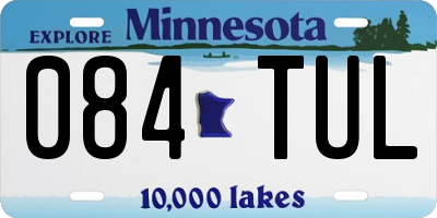 MN license plate 084TUL