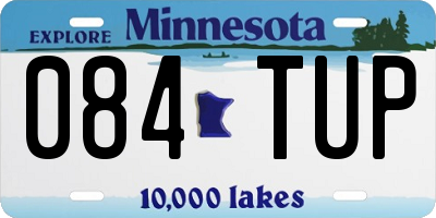 MN license plate 084TUP
