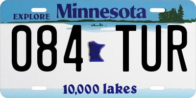 MN license plate 084TUR