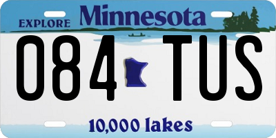 MN license plate 084TUS