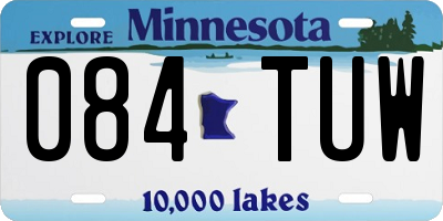 MN license plate 084TUW