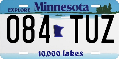 MN license plate 084TUZ