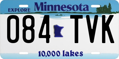 MN license plate 084TVK
