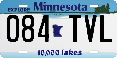 MN license plate 084TVL