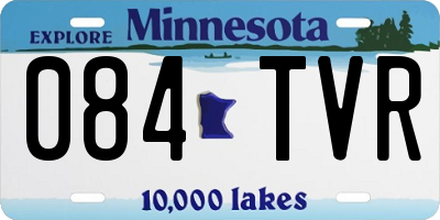 MN license plate 084TVR