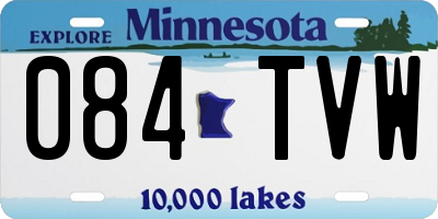 MN license plate 084TVW