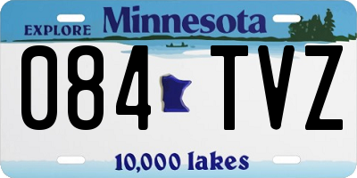 MN license plate 084TVZ