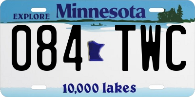 MN license plate 084TWC