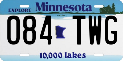 MN license plate 084TWG