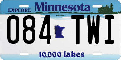 MN license plate 084TWI