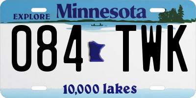MN license plate 084TWK