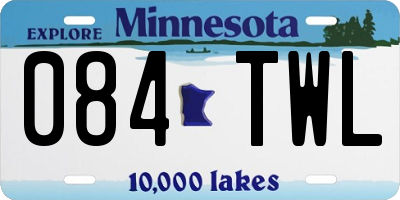 MN license plate 084TWL
