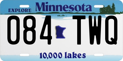 MN license plate 084TWQ