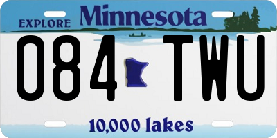MN license plate 084TWU