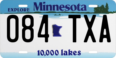 MN license plate 084TXA